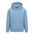 thumbnail image 6 of Falkdiz Boys Long Sleeve Sweatshirts With Pocket Comfy Pullover Outdoor Winter Hooded Casual Shirts for Boys Trendy,Blue,Size: 120, 6 of 9