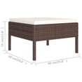 thumbnail image 5 of vidaXL 6 Piece Patio Lounge Set with Cushions Poly Rattan Brown, 5 of 9