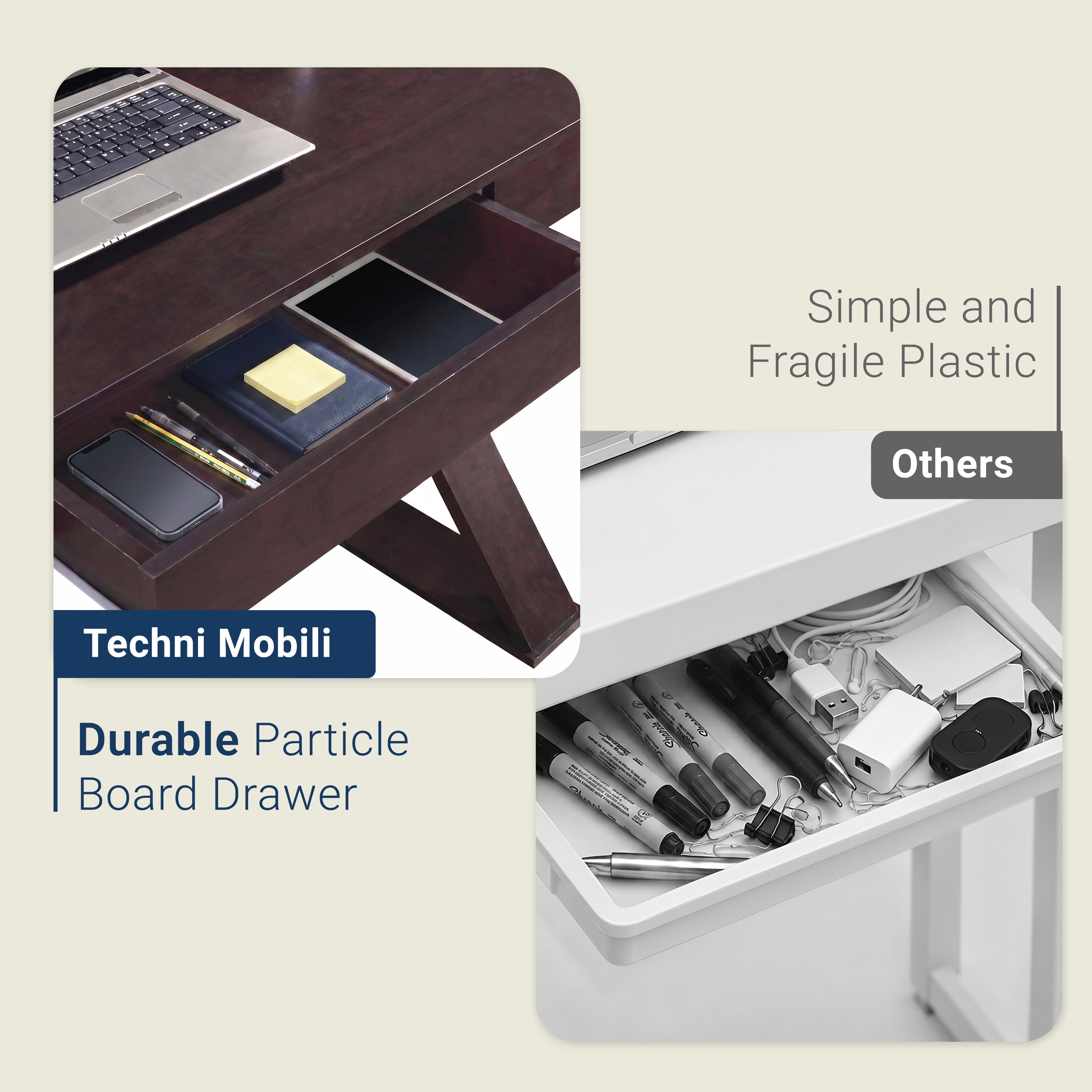 Trendy Writing Desk with Drawer, Espresso