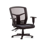 Lorell Executive High-back Mesh Chair Black Fabric Seat - Gray Back - Black Steel, Plastic Frame - 5-star Base - 21 Seat Width x 19.50 Seat Depth - 28.5 Width x 28.5 Depth x 45 Height - 1 Each