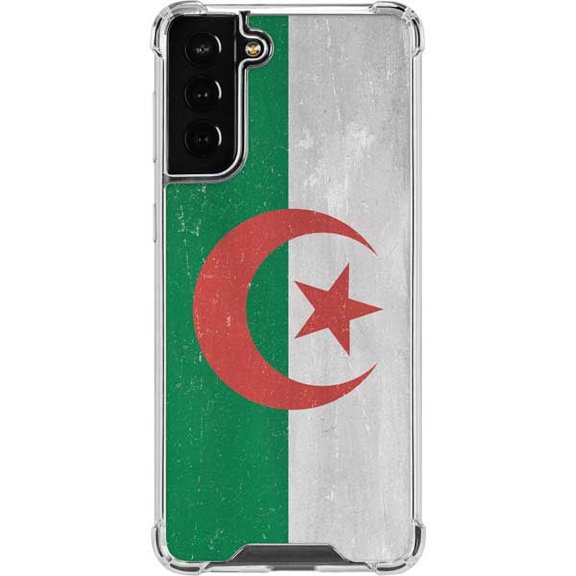 Skinit Countries of the World Algeria Flag Distressed Galaxy S22 Plus Clear Case
