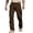 Pants74# Coffee, variant on oqasdz Mens Cargo Pants Casual Waist Color Sports Hat Woven Pocket Foot Rope Solid Pants Street Cargo Tie Mens Cargo Pants