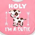 thumbnail image 4 of Inktastic I'm a Cutie White and Brown Holstein Cow with Arrows Boys or Girls Baby Bib, 4 of 4