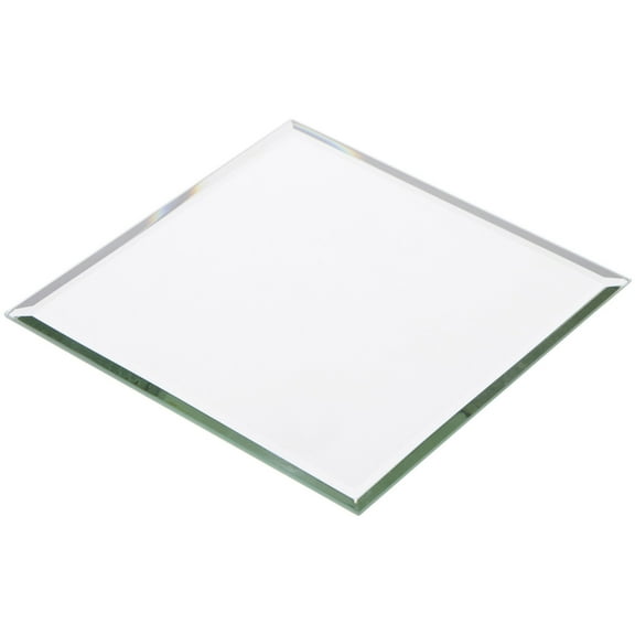 Plymor 5" Square, 3mm Thick Beveled Glass Mirror, Pack of 2