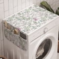 thumbnail image 1 of Floral Washing Machine Organizer, Spring Seamless Pattern with Flowers in Vintage Style Artwork Print, Anti-slip Fabric Top Cover for Washer and Dryer, White and Reseda Green, by Ambesonne, 1 of 1