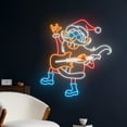 thumbnail image 2 of Handmadetneonsign Santa Claus Plays Guitar Neon Sign, Santa Guitarist Led Sign, Merry Christmas, 2 of 5