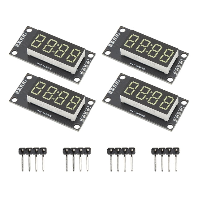 Digital Tube Display Module, TM1637 Drive Chip 7 Segment LED Display Board For Equipment White MRA110F