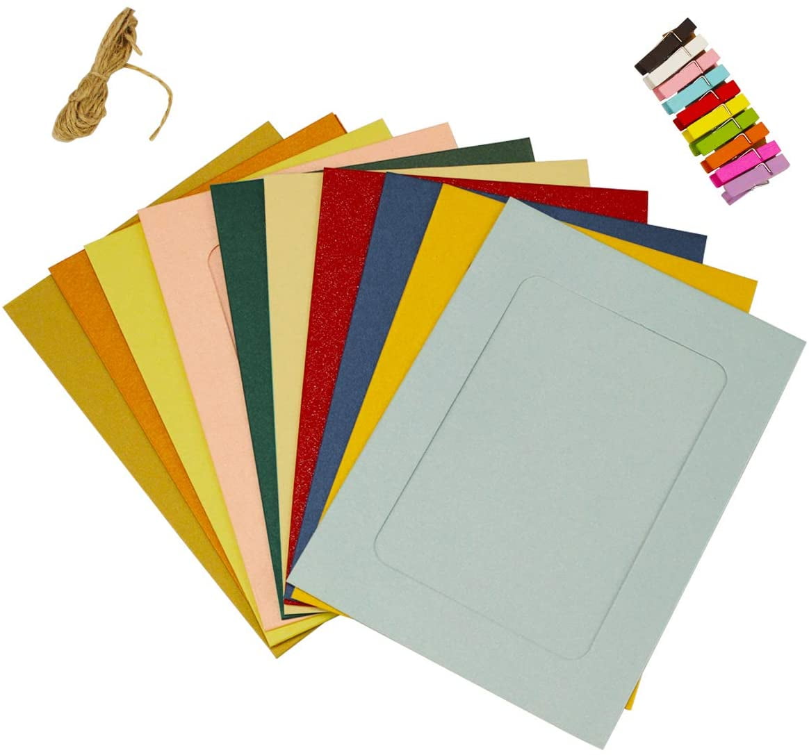 Paper Frames for 5 x 7 Photos 20 PCS Picture Frames Kraft Photo Frame Wall Hanging Cardboard