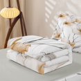 thumbnail image 5 of Erosebridal Khaki Magnolia Zipper Full Size Comforter Sets with Fitted Sheet and 2 Pillowcases for Girls, Modern Flower Art Zipper Bedding Set, Gray Reversible, 4 Pieces, 5 of 7