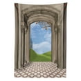 thumbnail image 3 of Ambesonne Country Tablecloth Rectangular Table Cover, Classic Architectural, 60"x90", Blue Green, 3 of 4