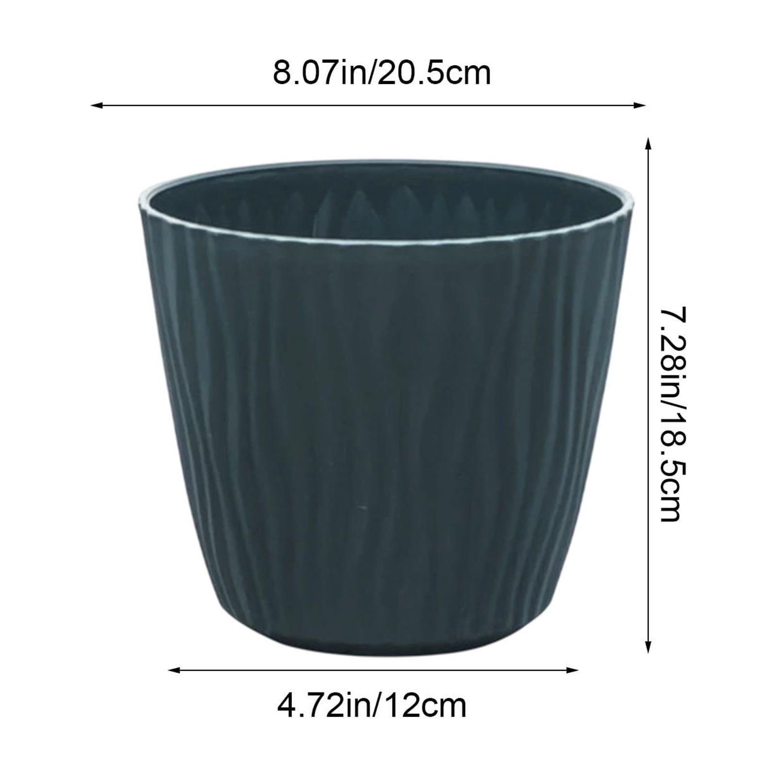 Large Ribbed Circular Flower Pot, Modern Planter for Home Gardening and Balcony s, Textured Indoor and Outdoor Plant Container, Stylish Home Decor Accent