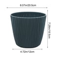 thumbnail image 3 of COM1950s Large Plastic Planter for Indoor Plants, 6.9 Inch Rippled Flower Pot for Succulents, Modern Decorative Container with Drainage for Home Decor, White Gray Green, 3 of 7