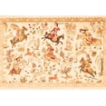 thumbnail image 1 of Ahgly Company Indoor Rectangle Animal Orange Traditional Area Rugs, 6' x 9', 1 of 1