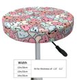 thumbnail image 4 of KLL Cartoon Hearts Round Bar Chair Cushion Cover 13 inch ,Bar Stool Protector with Elastic, Soft Washable, 4 of 6
