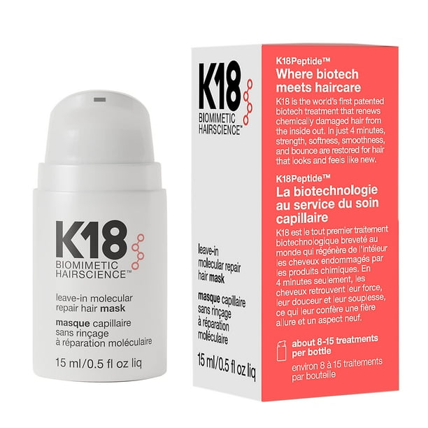 Mascarilla capilar K18 Mini Leave-In Molecular Repair, 15 ml