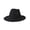 Black, variant on Kids Girls Boys Vintage Wide Brim Wool Felt Bowler Cap Floppy Fedora Hat