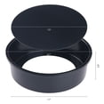 thumbnail image 2 of REGALWOVEN Baking Sheet Pan Set of 3, Cookie Sheets for Oven Cooking, Warp Resistant Round Cake Pan, Thick Sheet Pans for Baking, Roasting Black 8.7*8.7*2.6in, 2 of 6