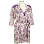 Women's Plus Satin Royal Wrap Mini-Robe