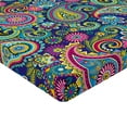 thumbnail image 2 of Ambesonne Navy and Blush Fitted Sheet, Vintage Paisley, Full Size, Pink Blue Yellow, 2 of 3