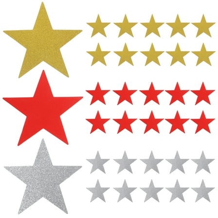 MLINS  30 Pcs Star Shape Paper Cut Outs Metallic Cutouts Five-pointed Hand Paper-cut