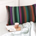 thumbnail image 4 of Cauagu Colorful Stripes Print Pillow Covers with Envelope Closure,1PC Pillow Cases Decorative Pillow Case for Bed & Couch, Pillows Not Included-14"x20", 4 of 6