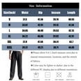 thumbnail image 3 of Dwelliawo Men Linen Pants Baggy Straight Legs Striped Pants Lightweight Loose Trousers Relaxed Fit Summer Beach Dress Pants with Pockets Black 2XL, 3 of 3