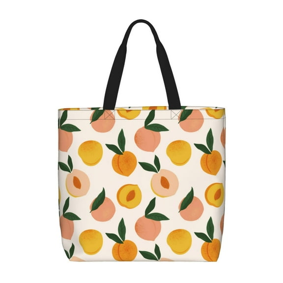 Hirioo Peach1 for Tote Bag for Women, Quilted Shoulder Bag with Zipper, Large Capacity Handbags for Casual, Travel, Work