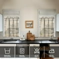thumbnail image 2 of Gray Abstract Oil Painting Kitchen Curtains - Vintage Tier Cafe Curtains for Bathroom Living RV Rod Pocket Window Drapes 36 Inch 2 Panels Set 28"x36" Window Treatment Tiers, 2 of 4