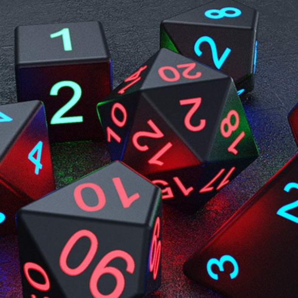 Set De 10 Dados D8 De Acrílico – 15 Mm, Números Grabados, Para Juegos De Mesa, Fiestas Y Rol, Color Blanco