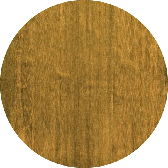 Ahgly Company Indoor Round Oriental Orange Modern Area Rugs, 3' Round