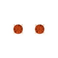 thumbnail image 3 of 0.2 ct Push-Back Stud Earrings for Women | 3.0mm Round Cut Simulated Red Diamond | 18K Rose Gold, 3 of 5