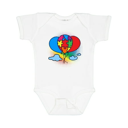 

Inktastic Autism Awareness Puzzle Ribbon Balloon Gift Baby Girl Bodysuit