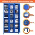 thumbnail image 6 of Aobabo 18 Doors Metal Storage Locker for Employees, Storage Locker for School Office Gym Bedroom, Industrial Steel Storage Locker, Blue, Assembly Required, 6 of 7