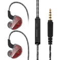 thumbnail image 1 of Cateissary Nuevo 1 par de auriculares con cable de 3,5 mm de bajo en la oreja tipo auricular deportivo con micrófono incorporado Cables de audio/vídeo Negro, 1 of 1