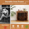 thumbnail image 4 of Furmax Wooden Indoor Dog Crate Furniture  with Double Doors and Thick Cushion,Brown, 4 of 7