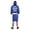 Custom Blue, variant on Boxing Robe Fancy-Dress Costume with Hood for Adults, Standard Fit