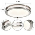 thumbnail image 2 of C Cattleya 15.75 in. Dimmable 25W Selectable LED Flush Mount 3000K/4000K/5000K -Brushed Nickel, 2 of 5