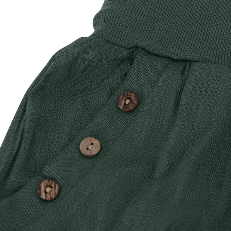 Capri Pants for Women Cotton Linen Plus Size Cargo Pants Capris Elastic  High Waisted 3/4 Slacks with Multi Pockets (4X-Large, Green)
