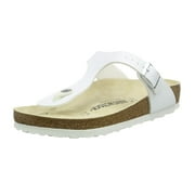 Birkenstock Unisex Size 41 (Ladies 10 & Mens 8) Gizeh Birko-Flor Sandals, White