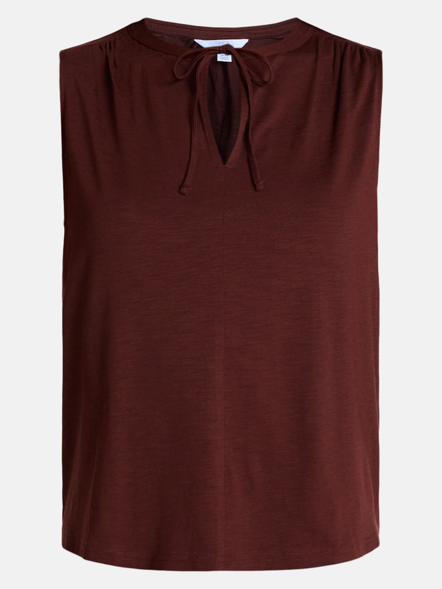 Time and Tru Women’s Tie Front Sleeveless Top, Sizes XS-XXXL