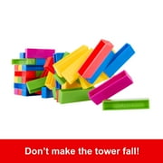 UNO Stacko Game for Kids & Family with 45 Colored Stacking Blocks & Tray for Game Nights & Parties