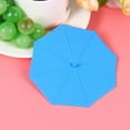 thumbnail image 6 of Raindrops 4Pcs Silicone Lids Cup Covers Temperature Retention Blue, 6 of 8