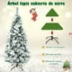 thumbnail image 5 of Árbol de Navidad artificial Costway 150 cm Nevado 228 Bayas Blancas Estrellas Base de Metal Plegable, 5 of 8