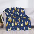 thumbnail image 3 of Goofa Funny Chicken Pattern Fleece Throw Blanket for Couch, Soft Checkered Flannel Blanket for Sofa, Warm Cozy Decorative Blanket Fall Decor Gift-40"x30", 3 of 6