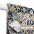 thumbnail image 4 of Swag Valance Curtains for Windows, Boho Navy Blue Light Filtering Kitchen Curtains with Rod Pocket, Vintage Southwestern Geometric Ethnic Window Treatment Valances for Living Room, 28x36 - 2 PCS, 4 of 9