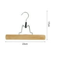 thumbnail image 5 of Dengjunhu Hangers Non Slip Trouser Clamp Hanger Wood Pants Skirt Clothes Hangers with Clips, Other, 5 of 7