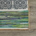thumbnail image 5 of Ox Bay Vogue 5 ft. x 7 ft. Navy / Green Textured Mosaic Chindi Area Rug, 5 of 8
