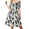thumbnail image 1 of Marokintana - Vestido de manga corta Whale II lindo vestido vestido Falda de mujer Falda larga mujer, 1 of 7