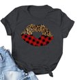 thumbnail image 1 of Pompotops Femmes Mode Solide Manches Courtes Été Col Rond Manches Courtes Tops T-shirt, 1 of 8