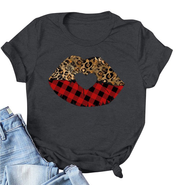 Pompotops Femmes Mode Solide Manches Courtes Été Col Rond Manches Courtes Tops T-shirt